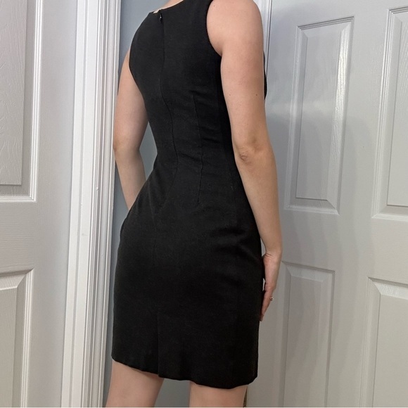 M.M. Lafleur Dress Mini Lydia Preppy Minimalist Twist Straps Dark Gray 6 Small - Picture 3 of 7